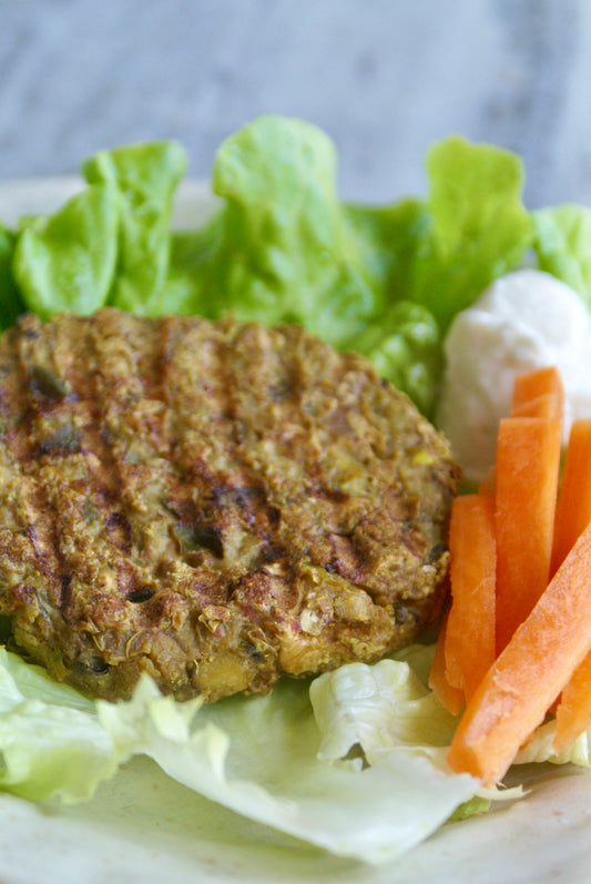 4 unidades Hambúrguer Crocante de Lentilhas e Cogumelos